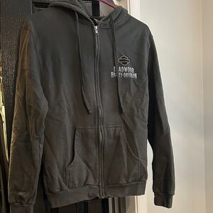 Harley-Davidson Black Zip-Up Men's Sweater